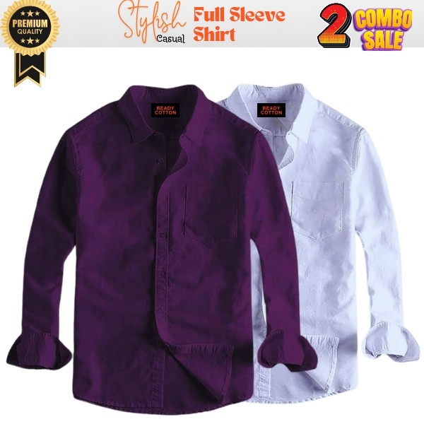 Oxford Cotton Full Sleeve Solid Shirt For Man