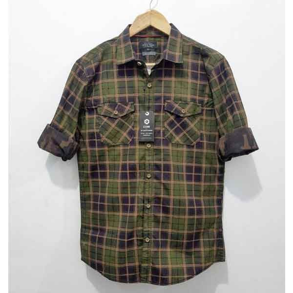 Mens Cotton full Sleeve Casual Check Shirt