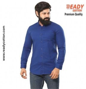 Royal Blue Long Sleeve Shirt for Men