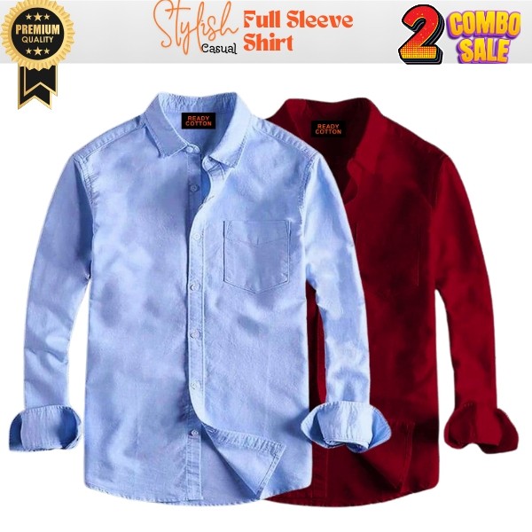 Long Sleeve Men's Oxford Cotton Shirt For Men